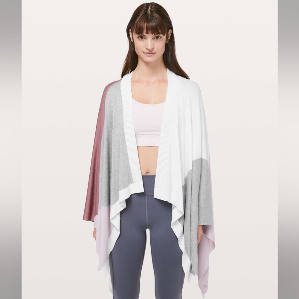 Lululemon Hatha Wrap-Quicksand / Misty Pink / White / Heathered Core Light Grey